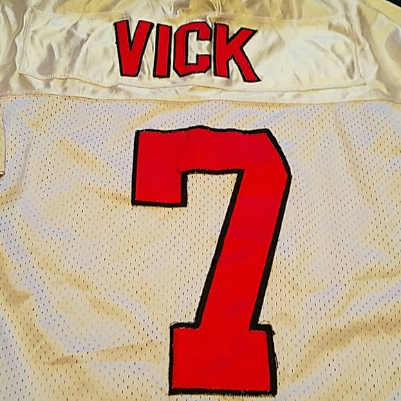 Sewn Throwback Falcons M. VICK Jersey - Picture 6 of 6